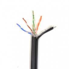 Кабель ATIS UTP 4*2*0.5-CU PE MP кат.5е (UTP медь наружный с несущей проволокой) бухта 305м Кабель ATIS UTP 4*2*0.5-CU PE MP кат.5е (UTP медь наружный с несущей проволокой) бухта 305м