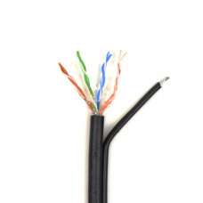Кабель ATIS UTP 4*2*0.5-CU PE MT кат.5е (UTP медь наружный с несущим тросом) бухта 305м Кабель ATIS UTP 4*2*0.5-CU PE MT кат.5е (UTP медь наружный с несущим тросом) бухта 305м