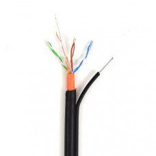Кабель ATIS UTP 4*2*0.5-CU PVC-PE MP кат.5е (UTP медь наружный с несущей проволокой) бухта 305м