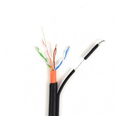Кабель ATIS UTP 4*2*0.5-CU PVC-PE MT кат.5е (UTP медь наружный с несущим тросом) бухта 305м