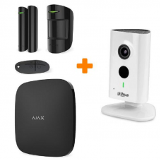 Комплект сигнализации Ajax StarterKit black + IP-видеокамера IPC-C15P Комплект сигнализации Ajax StarterKit black + IP-видеокамера IPC-C15P